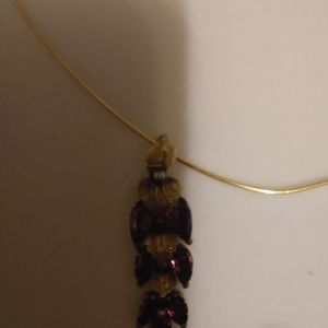 Antique pink tourmaline necklace